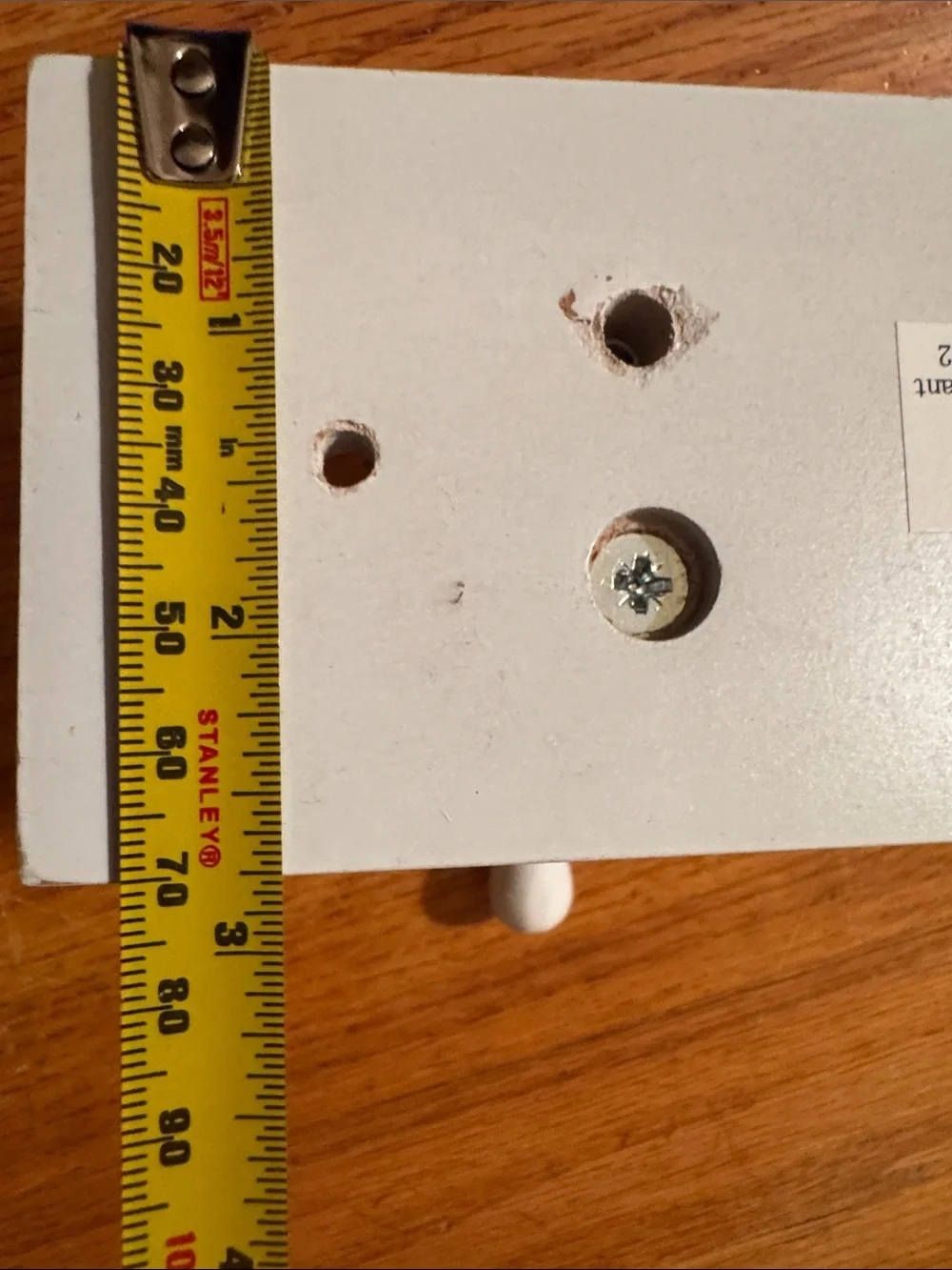 27'' White 6 Hook Rail with 6 Heavy Duty Coat and Hat Hooks